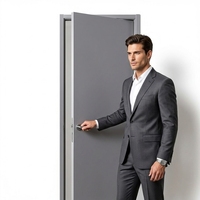 Porte intérieure en composite polymère durable Yunxin, isolation acoustique, style moderne, épaisseur personnalisable, pour chambre, appartement, hôtel