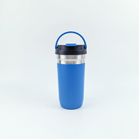 Gobelet isotherme en acier inoxydable 304 de 550 ml – Tasse thermos portable à double bec verseur pour usage extérieur et intérieur, idéal pour la voiture