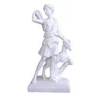 Europäischer Stil der alten Rom weißen Marmor farben Poly stone Büste Figur