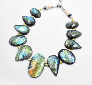 Collar de cuentas de labradorita de estilo clásico, cadena de perlas de agua dulce para collares de cuentas de moda de fiesta - Product Image 6