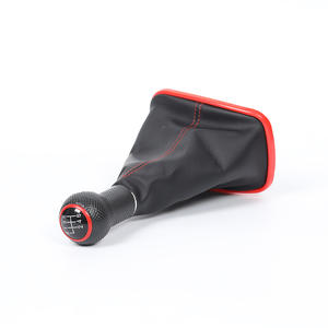 Couvercle de pommeau de levier de vitesses Volkswagen, noir avec surpiqûres rouges, 5 ou 6 vitesses, transmission manuelle, pièce de rechange pour MK4 Jetta Golf Bora - Product Image 3