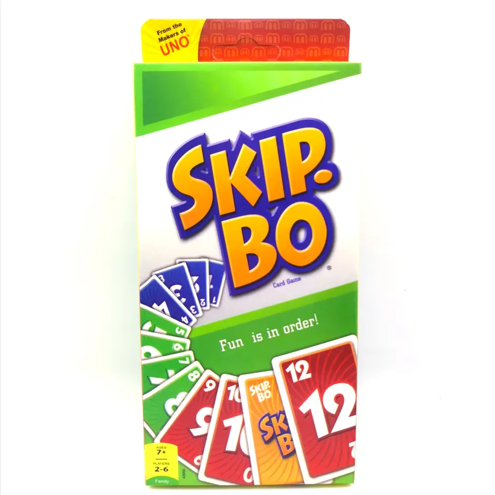 핫 세일 클래식 162PCS SKIP BO Unos 카드 만화 카드 실제 가족 파티 엔터테인먼트 보드 게임 재미 포커 장난감 선물