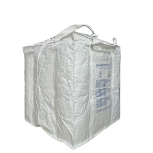 Sacs Jumbo FIBC en plastique blanc épaissi et respirant de 1 tonne (1000 kg) pour <span class=keywords><strong>ciment</strong></span> et boues, vente en gros directe usine Chine - Product Image 1