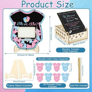 ตกแต่งงานเลี้ยงฉลองทารกแรกเกิดด้วยกรอบรูปภาพอัลตราซาวด์ กรอบรูปไม้ 60 ชิ้น และสมุดอวยพรสำหรับงานวันเกิด - Product Image 2