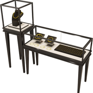 <span class=keywords><strong>Vitrine</strong></span> à bijoux en fer et verre avec éclairage LED Table de comptoir en métal pour <span class=keywords><strong>vitrine</strong></span> de magasin - Product Image 1