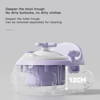 Siège de toilette pour enfants multifonctionnel en PU, siège d'apprentissage portable pour les voyages