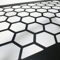 Plafonds en maille métallique perforée en aluminium à trous hexagonaux suspendus pour les maisons modernes