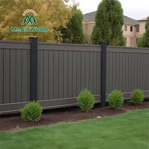 new innovation fence gate PVC vinyl plastic outdoor privacy garden fencing European style backyard wpc composite fence panel