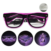 Lunettes de soleil Rave néon lumineuses à LED, accessoires de soirée, pour Halloween