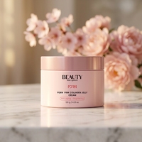Crème hydratante pour le visage à la gélatine de collagène rose, collagène hydrolysé, acide hyaluronique, squalane végétal, anti-âge, éclaircissante