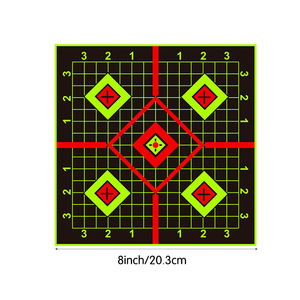 Autocollant de cible réactif durable multi-tailles - Papier d'impact coloré clairement marqué pour la pratique des fléchettes et le graffiti artisanal - Product Image 2