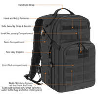 Sac à dos tactique personnalisé AYPPRO 25L OEM ODM MOLLE Camouflage Oxford Imperméable Faible MOQ 50 pièces Fabricant de logos DDP USA UE