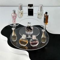 Présentoir à parfums en acrylique, boîte de rangement pour cosmétiques, support de bureau à niveaux, présentoir décoratif en plastique acrylique pour rouges à lèvres et maquillage