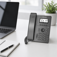 Téléphone IP d'entrée de gamme Flyingvoice P10S, 2 comptes SIP, écran LCD rétroéclairé de 2,3 pouces, PoE, double ports 10/100M, conférence audio 6 voies, système d'exploitation Linux