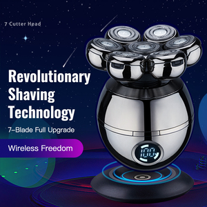 <span class=keywords><strong>Rasoir</strong></span> Électrique Multifonctionnel 6-en-1 Rechargeable Sans Fil <span class=keywords><strong>pour</strong></span> Homme, <span class=keywords><strong>Tête</strong></span> Flottante 7D, Machine à Raser Rotative <span class=keywords><strong>pour</strong></span> <span class=keywords><strong>Tête</strong></span> <span class=keywords><strong>Chauve</strong></span> - Product Image 1