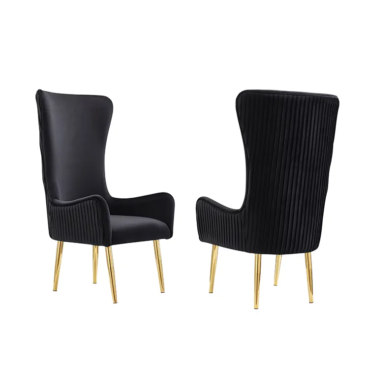 Wholesale Dining room Furniture Restaurant Cafe Chair Stripe Fabric Dining Chairs