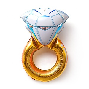 Día de San Valentín despedida de soltera decoración brillante gran anillo de diamantes mylar globos - Product Image 2