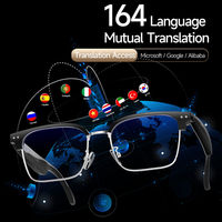 Lunettes Intelligentes W100D : Conversation Vidéo et Vocale IA, Traduction en Temps Réel (164 Langues), Lunettes de Soleil Connectées sans Fil BT