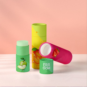 Lápiz labial de papel ecológico Oem, caja de tubo de papel cilíndrico para bálsamo labial, 100% - Product Image 3