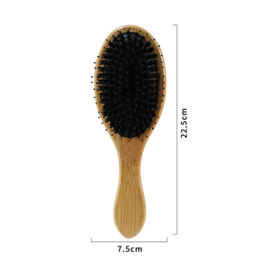 Brosse plate ovale ventilée en nylon rose <span class=keywords><strong>Chantilly</strong></span>, avec manche en bambou bio artisanal, pour démêler les cheveux, idéale pour la maison - Product Image 3