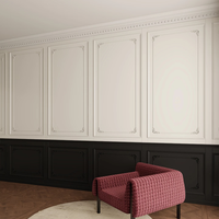 Panneaux muraux en MDF peints sur mesure de style français pour villas, escaliers, salons, chambres et décorations d'hôtels