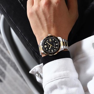 Drioshipping Logo personnalisable Montre à quartz de luxe pour hommes Bracelet classique en acier inoxydable de 18mm Style d'affaires antique à la mode - Product Image 4