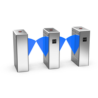 Barrière pivotante de sécurité pour bureau en acier inoxydable 304, équipement de contrôle d'accès par empreinte digitale