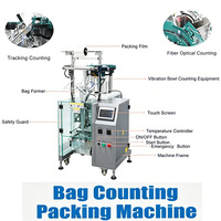 Multifunctionele verticale machines voor het tellen, vullen, sealen en verpakken van plastic hardware-bevestigingen in zakjes met 3-zijdige seal en fin seal sachet.