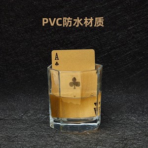 Cartes à Jouer Personnalisables en PVC Lavables, Cartes de <span class=keywords><strong>Poker</strong></span> Métalliques Dorées de Luxe Créatives, Jeu de Société, Cartes à Jouer Épaissies - Product Image 3