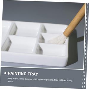 Paleta <span class=keywords><strong>de</strong></span> cerámica, placa mezcladora <span class=keywords><strong>de</strong></span> colores, <span class=keywords><strong>pintura</strong></span> <span class=keywords><strong>de</strong></span> acuarelas, viaje <span class=keywords><strong>de</strong></span> concha blanca <span class=keywords><strong>para</strong></span> <span class=keywords><strong>pintura</strong></span> al óleo, gouache y pinturas acrílicas - Product Image 5