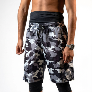 Pantalones Cortos Halal para Hombre, con Logotipo Personalizado, Sólidos, Casuales, Transpirables, de Secado Rápido, de Lona, para Actividades Deportivas, con Cintura Elástica - Product Image 1