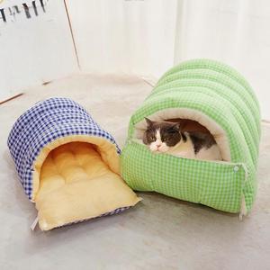 Produsen grosir tempat tidur kucing dan anjing hangat semua Musim tempat tidur kain hewan peliharaan yang dibongkar dan dapat dicuci - Product Image 4