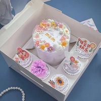 Vente en gros de boîte en papier cupcake de qualité alimentaire emballage personnalisé boîte à gâteau dessert fromage chocolat avec fenêtre pour emballage cadeau