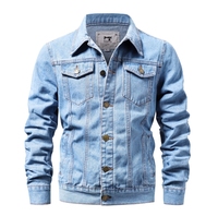 Ventes de liquidation Liu Ming, vente en gros, mode automne, vêtements décontractés pour hommes, streetwear, veste en jean grande taille, manteau en jean bleu