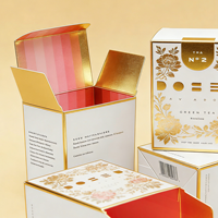 Luxuriöse Faltkartons Verpackungsbox mit Goldfolie Papier-Faltschachtel für Gesichtscreme