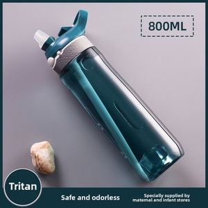 New Design 26/32oz BPA-Free Tritan Plastic Drinkware Kids <b>Flip</b> <b>Top</b> <b>Bottle</b> <b>with</b> Straw for Cold Water - Product Image 2