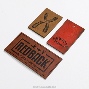 Индивидуальные кожаные нашивки на клеевой основе, экологичные, 3D-тисненые этикетки для одежды, мягкие, из натуральной кожи, для пошива джинсов, головных уборов и аксессуаров - Product Image 2