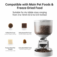 Distributeur automatique de nourriture pour animaux de compagnie 3L avec écran LCD, commande par bouton, alimentation programmée et contrôle des portions pour petits chats et chiens