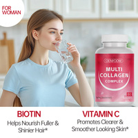 Comprimés de Collagène et de Vitamine C de Haute Qualité pour Cheveux, Peau et Ongles – Multi-Collagène, Complément de Santé