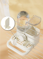 Distributeur automatique de nourriture et d'eau 2-en-1 pour petits animaux, anti-déversement, à fixer sur cage, pour hamster, gerbil, lapin