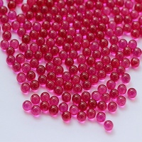 1,5 mm 1,8 mm 2 mm 5 #   Boule de rubis synthétique en corindon rouge