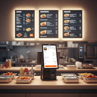 Caisse enregistreuse tactile tout-en-un HBA-Q57 avec scanner 2D et imprimante pour supermarchés et restaurants.