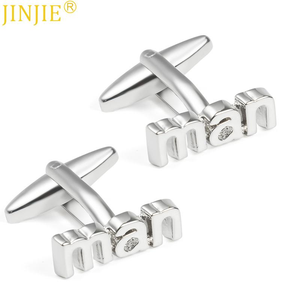 在庫処分、即発送可能、低MOQ、高品質真鍮製ノベルティスタイルカフスボタン、メンズアクセサリー - Product Image 2