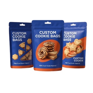 Gourmet Biscuit Packaging Mylar Stand Up Pouch Custom Logo Print Moisture Proof ISO Certified Factory Direct Bulk for Cookie - Product Image 1