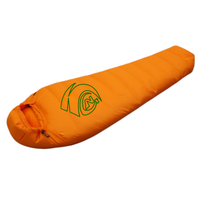 Sac de couchage tactique premium en ripstop, réversible infrarouge, type momie, avec garnissage en duvet d'oie pour le camping et les voyages en extérieur