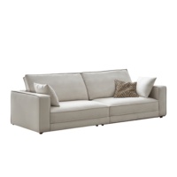 Zayshine Canapé modulaire de salon en velours blanc de luxe moderne italien 2 3 places Villa Appartement Hôtel Bureau Canapé de loisirs