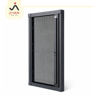 Puerta Mosquitera Plegable Retráctil de Malla, Impermeable, Resistente al Viento, Antideslizante, de Aluminio, Tipo Plisada