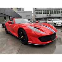 Jupes latérales avant et arrière en fibre de carbone sèche style OEM avec caches de feux d'angle pour la modification de la Ferrari 812 Cabriolet