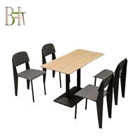 Table et chaises de salle à manger 4 places, design industriel moderne, écologique et durable, livraison directe d'usine