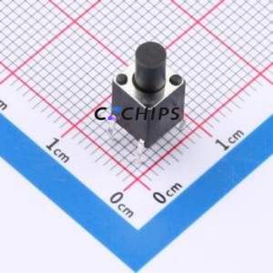 TP13012613 Tactile Switch Through hole Component (THT),6x6mm Switch Single Pole Single Throw Round Button 2.6N Through Hole - Product Image 1